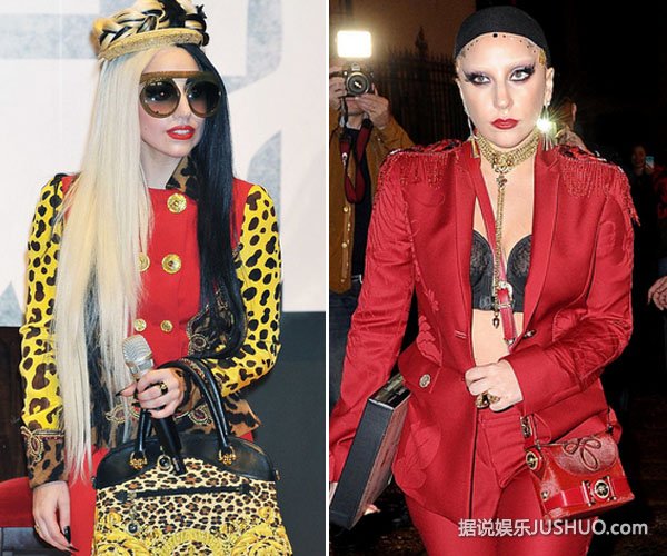 Gaga黑唇戴鼻环出街 前后失守引粉丝狂呼