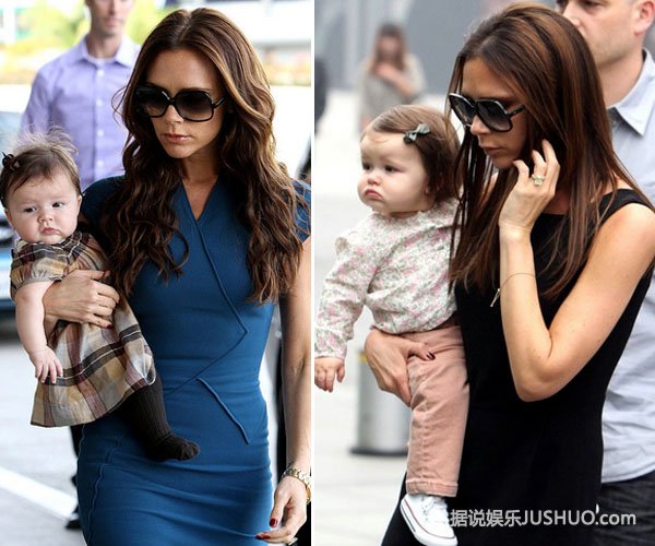 维多利亚晒童年照与女儿小七“神复刻” 维多利亚晒童年照与女儿小七“神复刻”