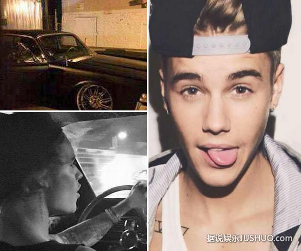 比伯明天生日 开1965年古董林肯溜达 比伯明天生日 开1965年古董林肯溜达