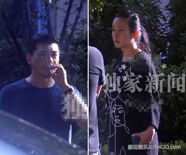 王新军抽烟躲远 恐伤及秦海璐