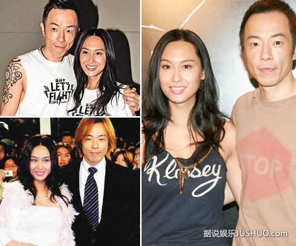 朱茵挺孕肚现身酒吧 黄贯中护妻