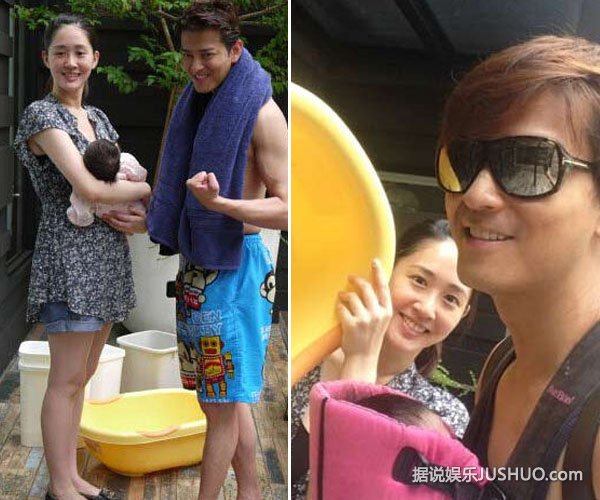 陈晓东与娇妻紧牵手着盛装搭地铁