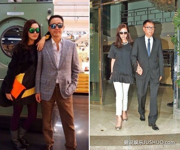 李嘉欣与老公合影秀恩爱酷帅十足