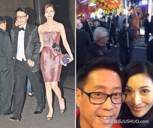 李嘉欣与老公合影秀恩爱酷帅十足