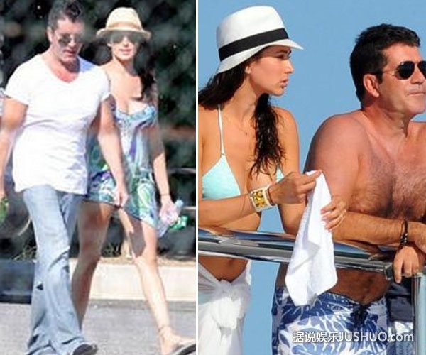 毒舌西蒙与娇妻沙滩秀恩爱 手牵手甜蜜漫步