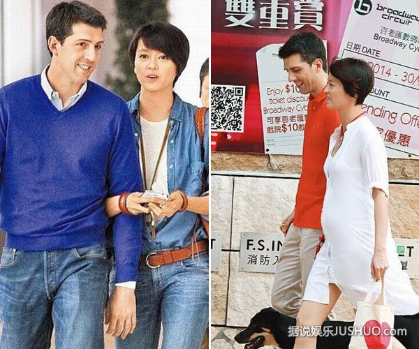 梁咏琪庆祝节日搂丈夫一脸的幸福