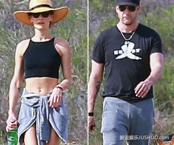 李美琪与未婚夫锻炼身体 做俯卧撑尽显甜蜜