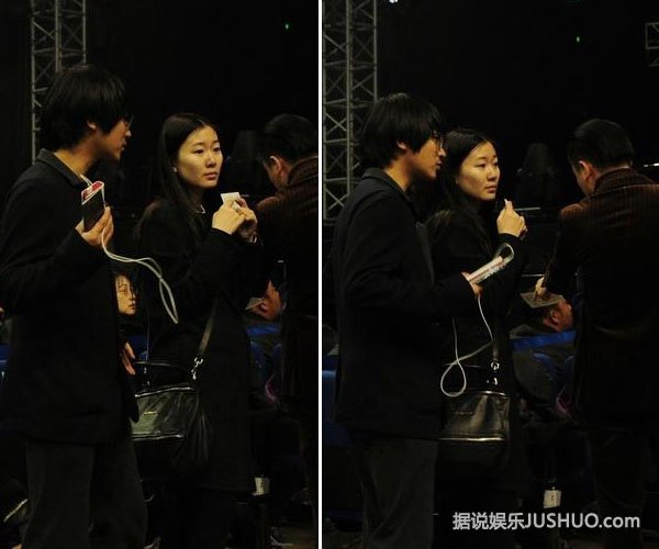 韩寒携娇妻金丽华低调现身演唱会