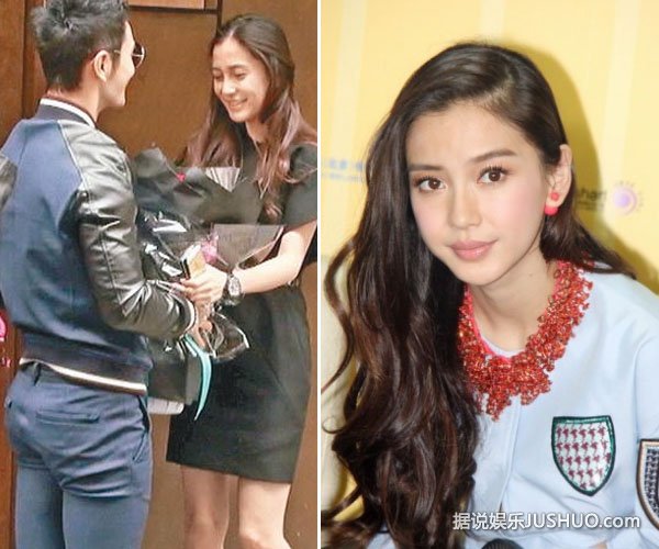 杨颖手戴钻戒疑与黄晓明好事将近