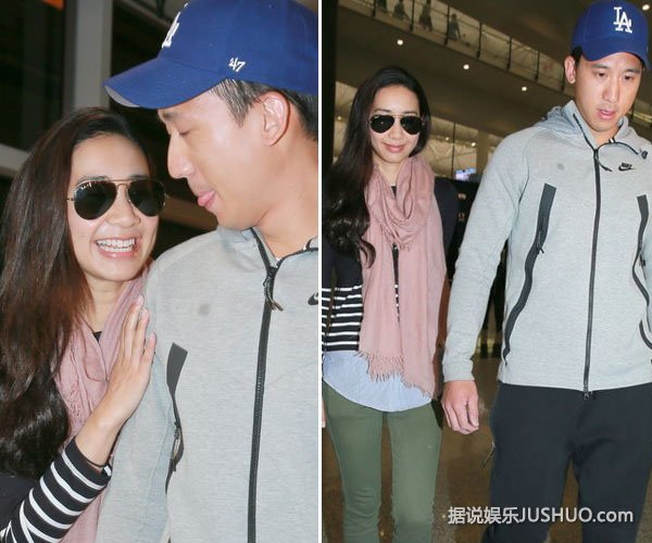 吴雨霏与老公洪立熙甜蜜返港 否认奉子成婚