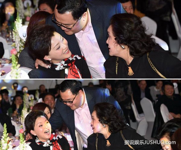 杨澜生活甜蜜获老公吴征当众亲吻
