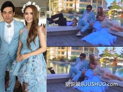 周杰伦初为人夫恶搞 澳洲婚礼将伴郞推水池