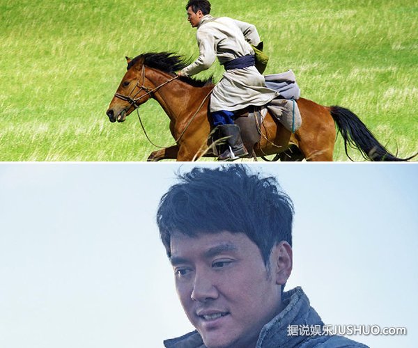 冯绍峰为拍《狼图腾》苦练骑马术