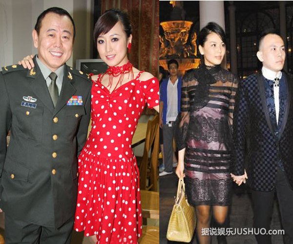 娱乐圈长腿美女配短腿男的明星