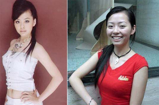 张靓颖整容前后照片曝光 海豚公主大变身