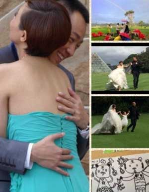 朱媛媛与老公辛柏青为女儿浪漫郊外游