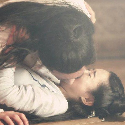 赵丽颖吻戏大全图片 与陈晓假戏真做