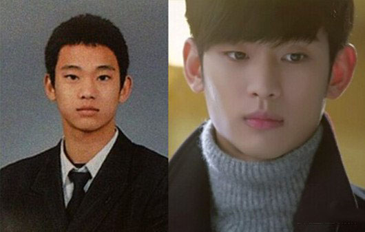 金明洙整容照片曝光 韩国男星出道前后对比照