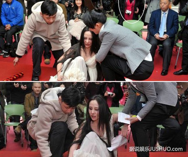 蔡依林长拖尾裙险摔倒看女星出丑红毯秀