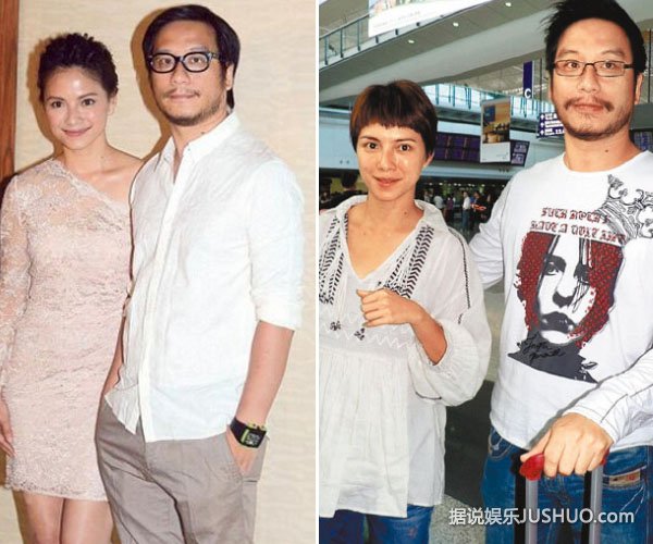 李心洁与彭顺路边吃宵夜靠其身上卖萌